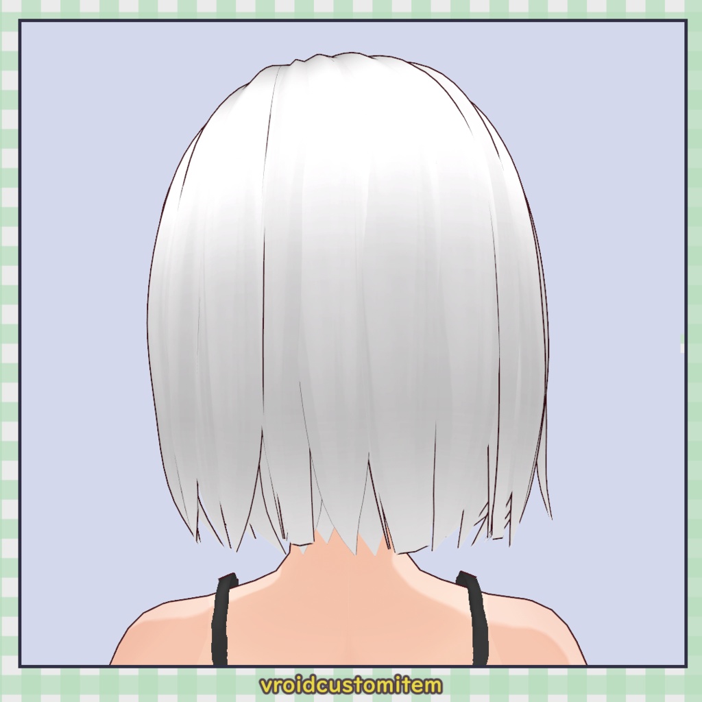 【VRoid】ラフ分けショートボブ / Rough Side-Part Short Bob【髪型】