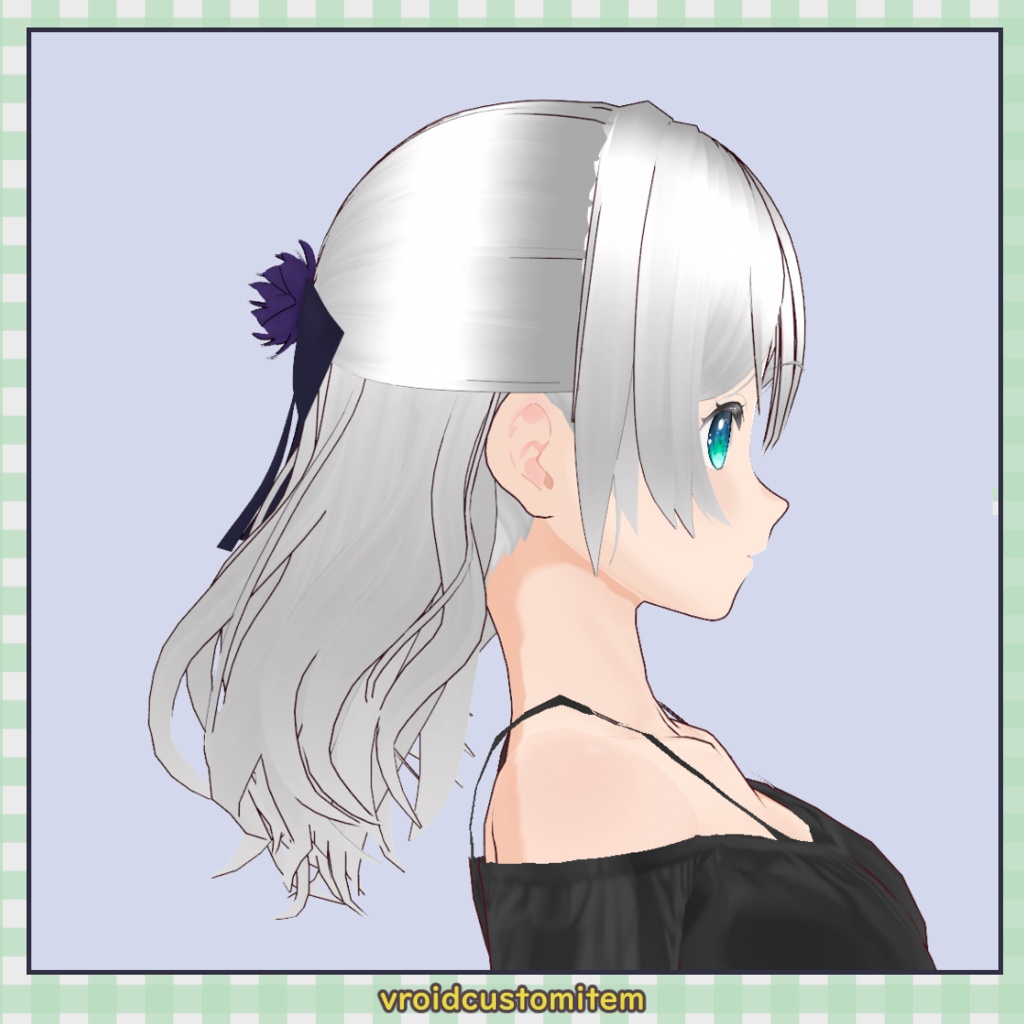 【髪型】ゆるふわハーフアップ / Soft Wavy Half-Up Hair【VRoid】