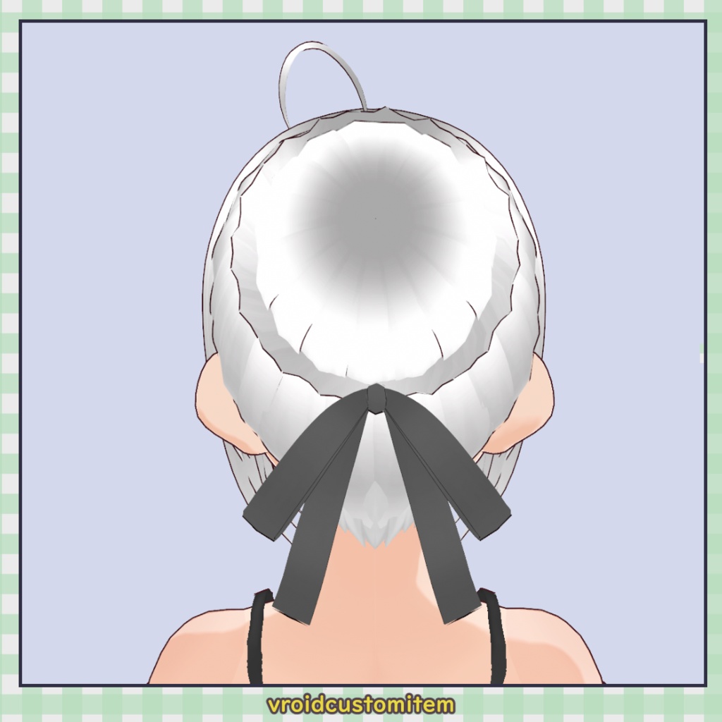 【髪型】クラシックシニヨン (リボンアレンジ) / Classic Chignon Hair (Ribbon Option)【VRoid】