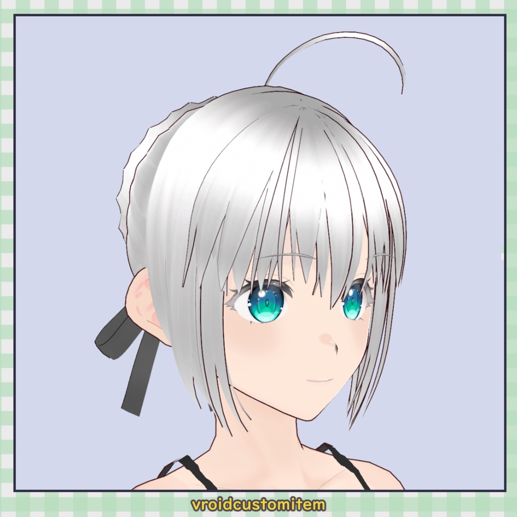 【髪型】クラシックシニヨン (リボンアレンジ) / Classic Chignon Hair (Ribbon Option)【VRoid】