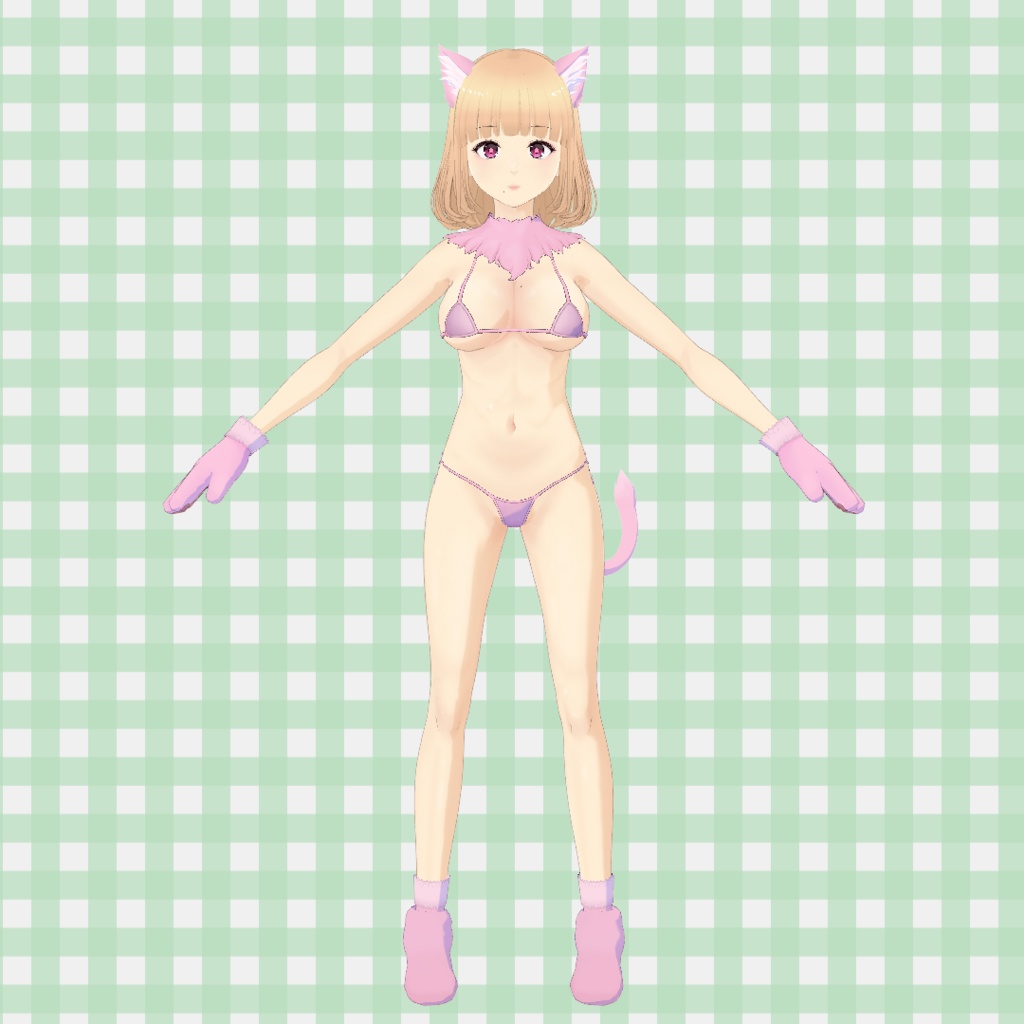 にゃんこマイクロビキニ / Nyan Micro Bikini【VRoid】