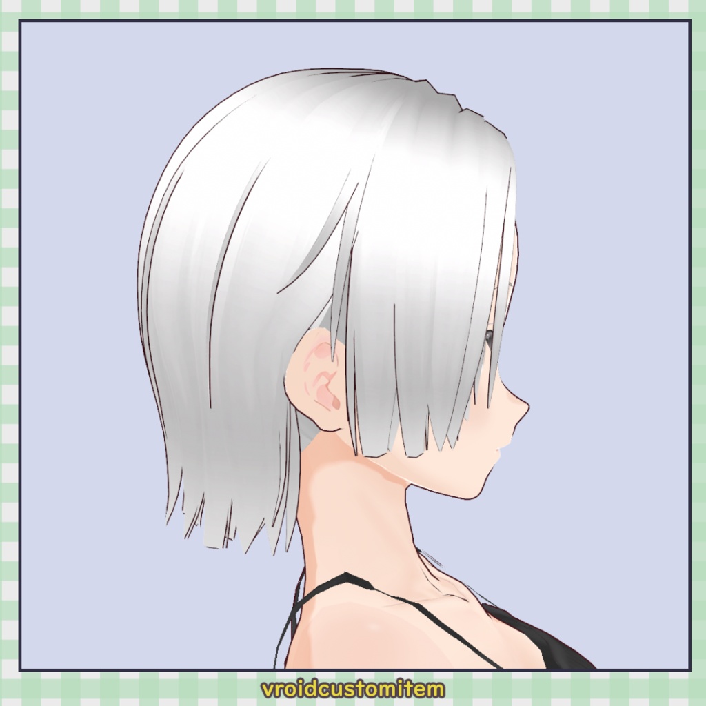 【髪型】サイドブレイド付きセンターパート / Center-Part Hair with Side Braid【VRoid】