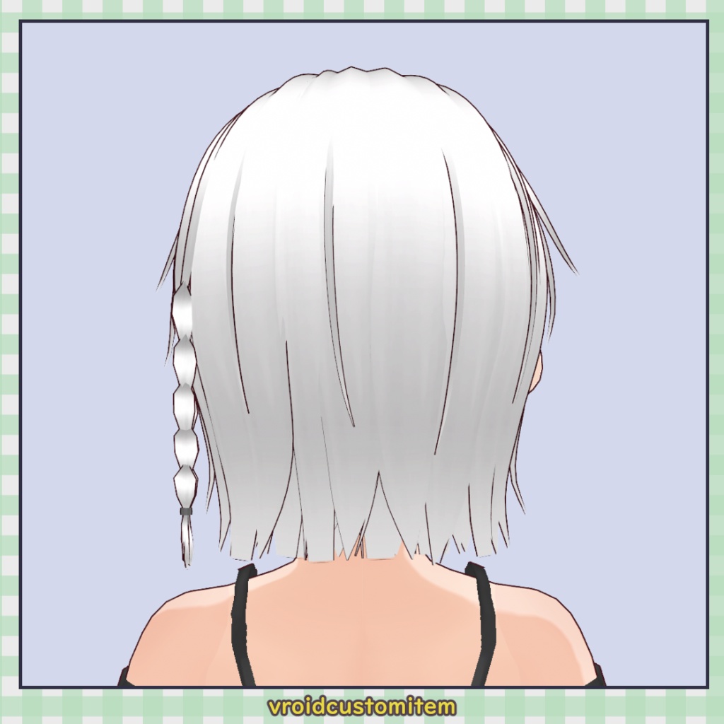 【髪型】サイドブレイド付きセンターパート / Center-Part Hair with Side Braid【VRoid】