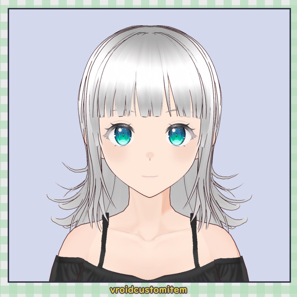 【髪型】ぱっつん外ハネウルフ / Blunt Bangs Outward Wolf Cut【VRoid】