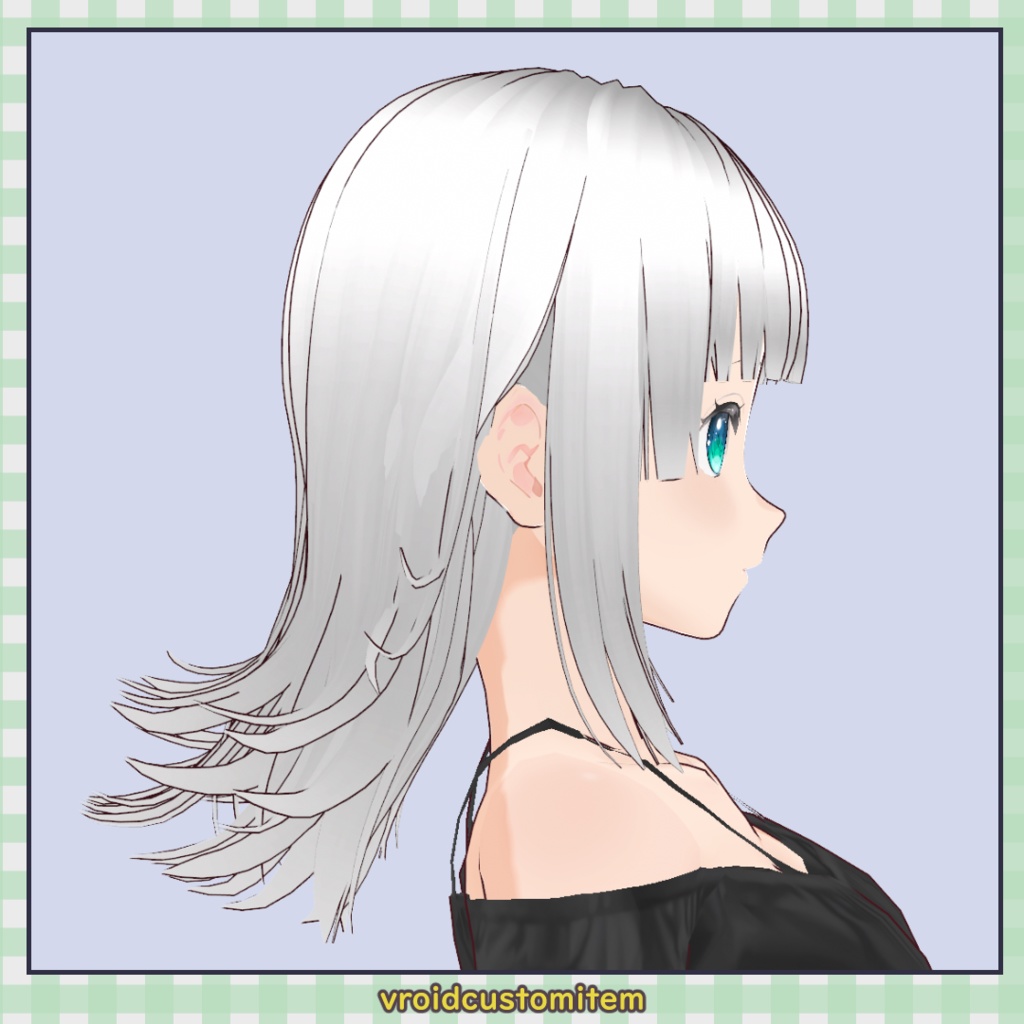 【髪型】ぱっつん外ハネウルフ / Blunt Bangs Outward Wolf Cut【VRoid】