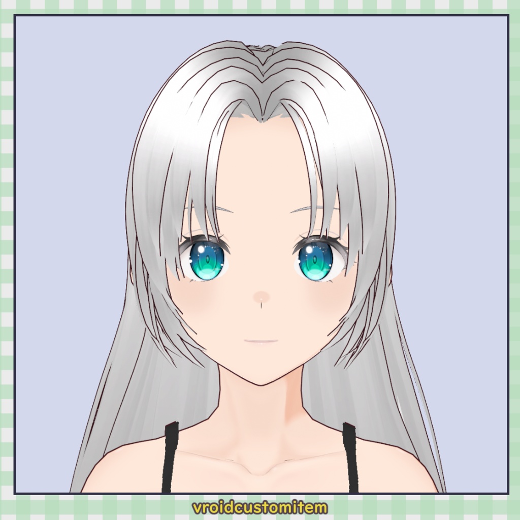 【髪型】センターパートロングヘア / Center Part Long Hair【VRoid】