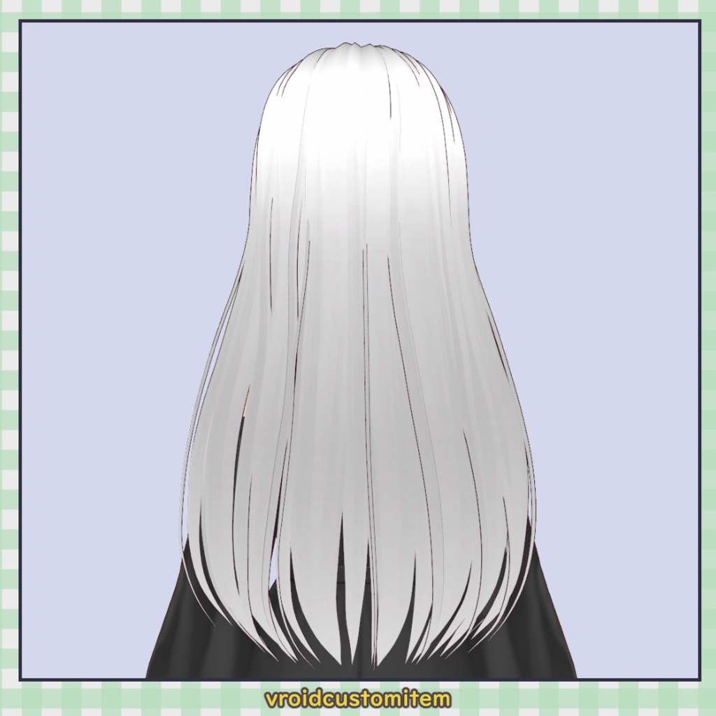 【髪型】センターパートロングヘア / Center Part Long Hair【VRoid】