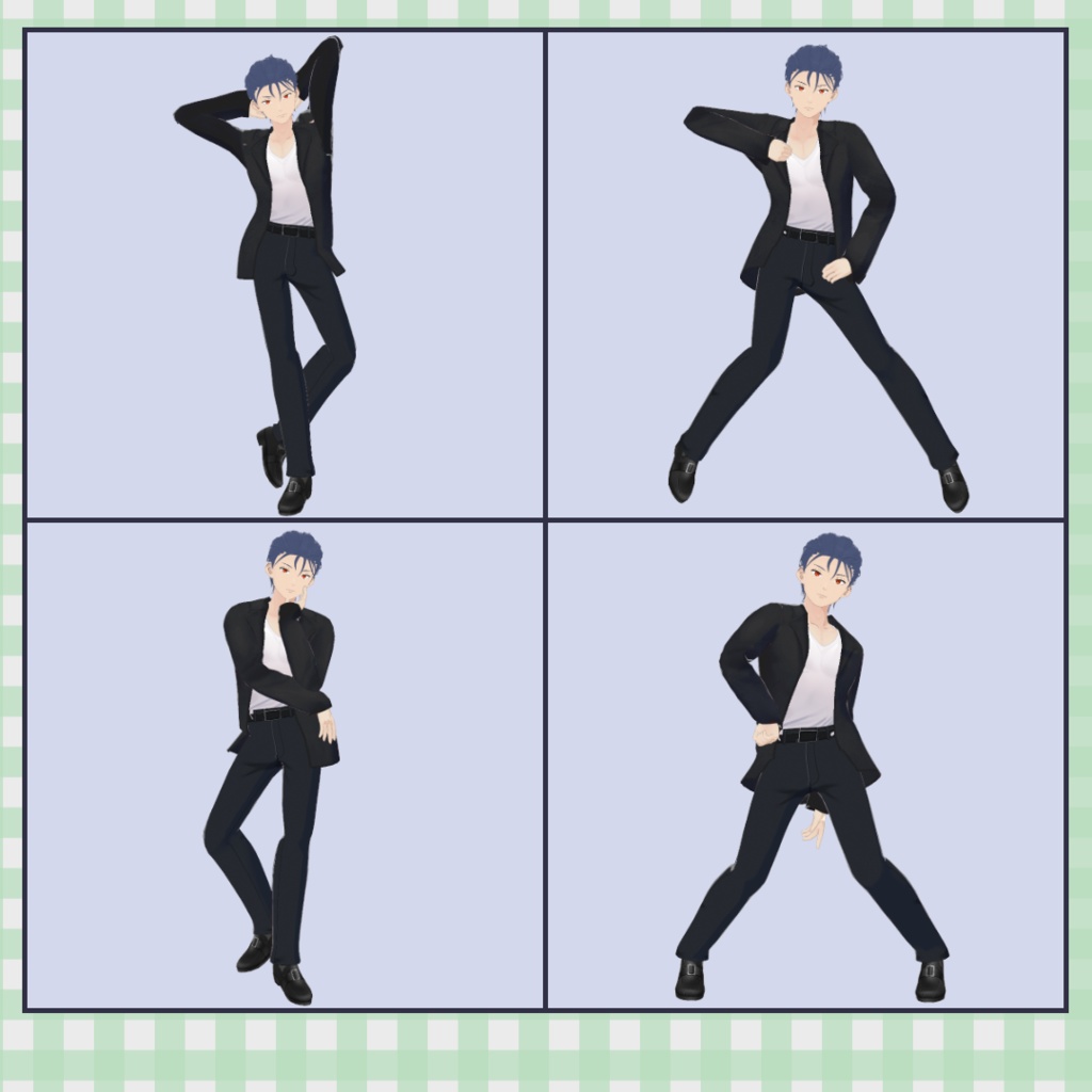 VRoid用ジョジョ風ポーズ30種 / VRoid JoJo Style Pose Pack (30 Poses)