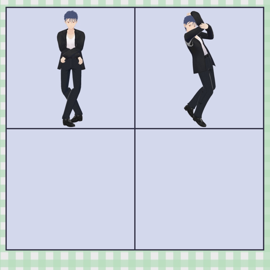 VRoid用ジョジョ風ポーズ30種 / VRoid JoJo Style Pose Pack (30 Poses)