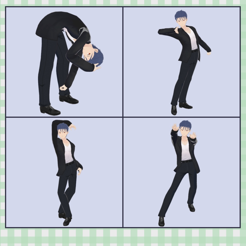 VRoid用ジョジョ風ポーズ30種 / VRoid JoJo Style Pose Pack (30 Poses)