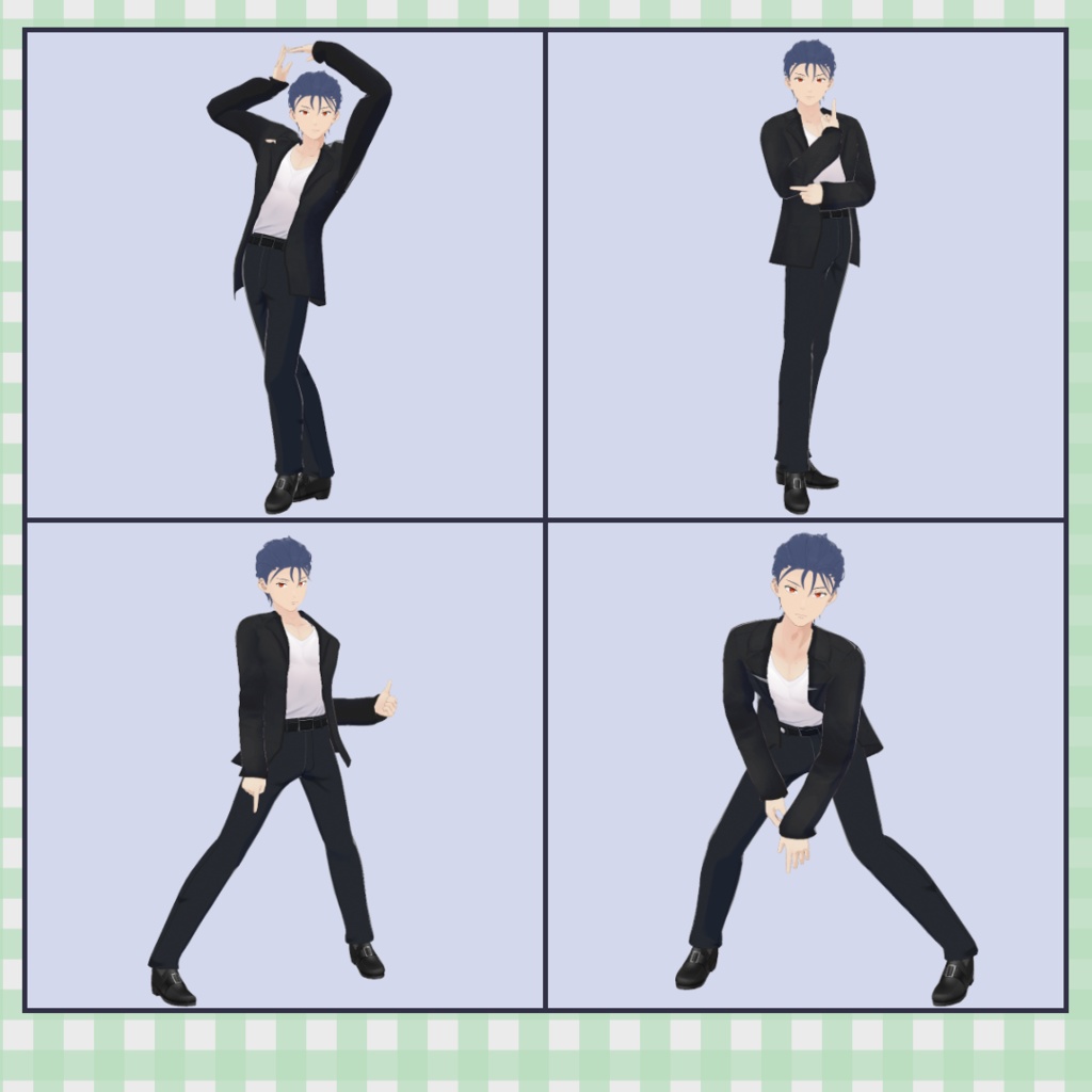 VRoid用ジョジョ風ポーズ30種 / VRoid JoJo Style Pose Pack (30 Poses)