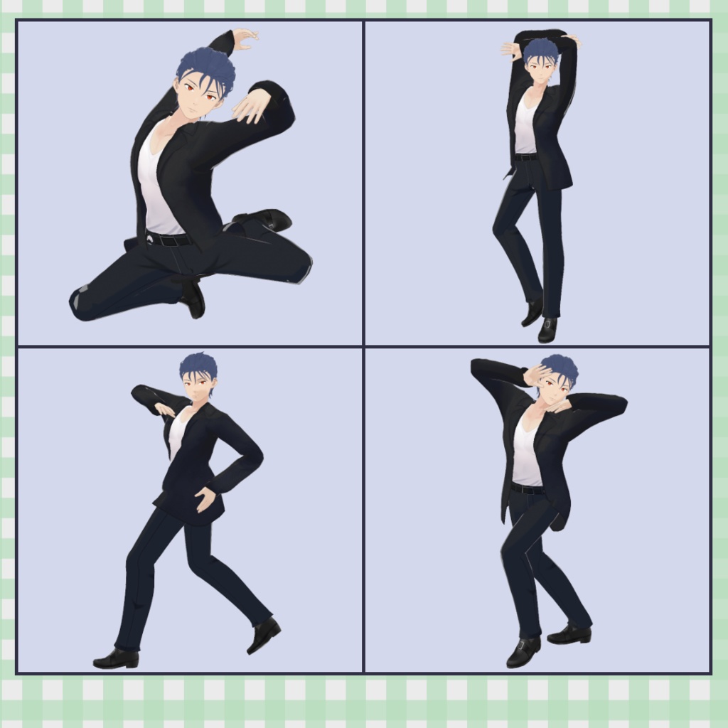 VRoid用ジョジョ風ポーズ30種 / VRoid JoJo Style Pose Pack (30 Poses)