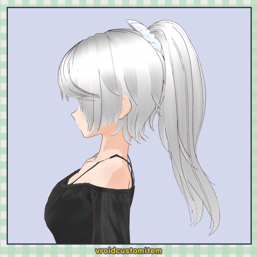 【髪型】ロングバング・ポニーテール / Long Bangs Ponytail【VRoid】