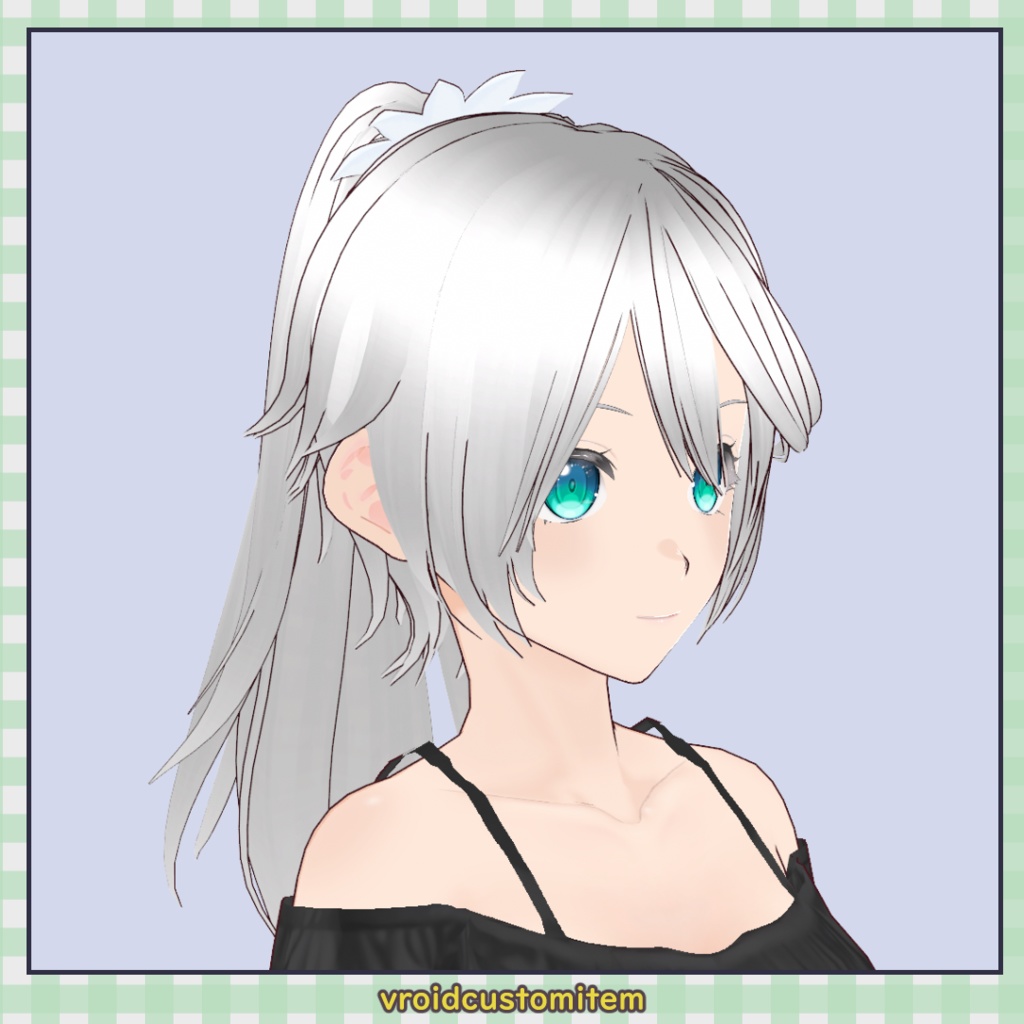 【髪型】ロングバング・ポニーテール / Long Bangs Ponytail【VRoid】