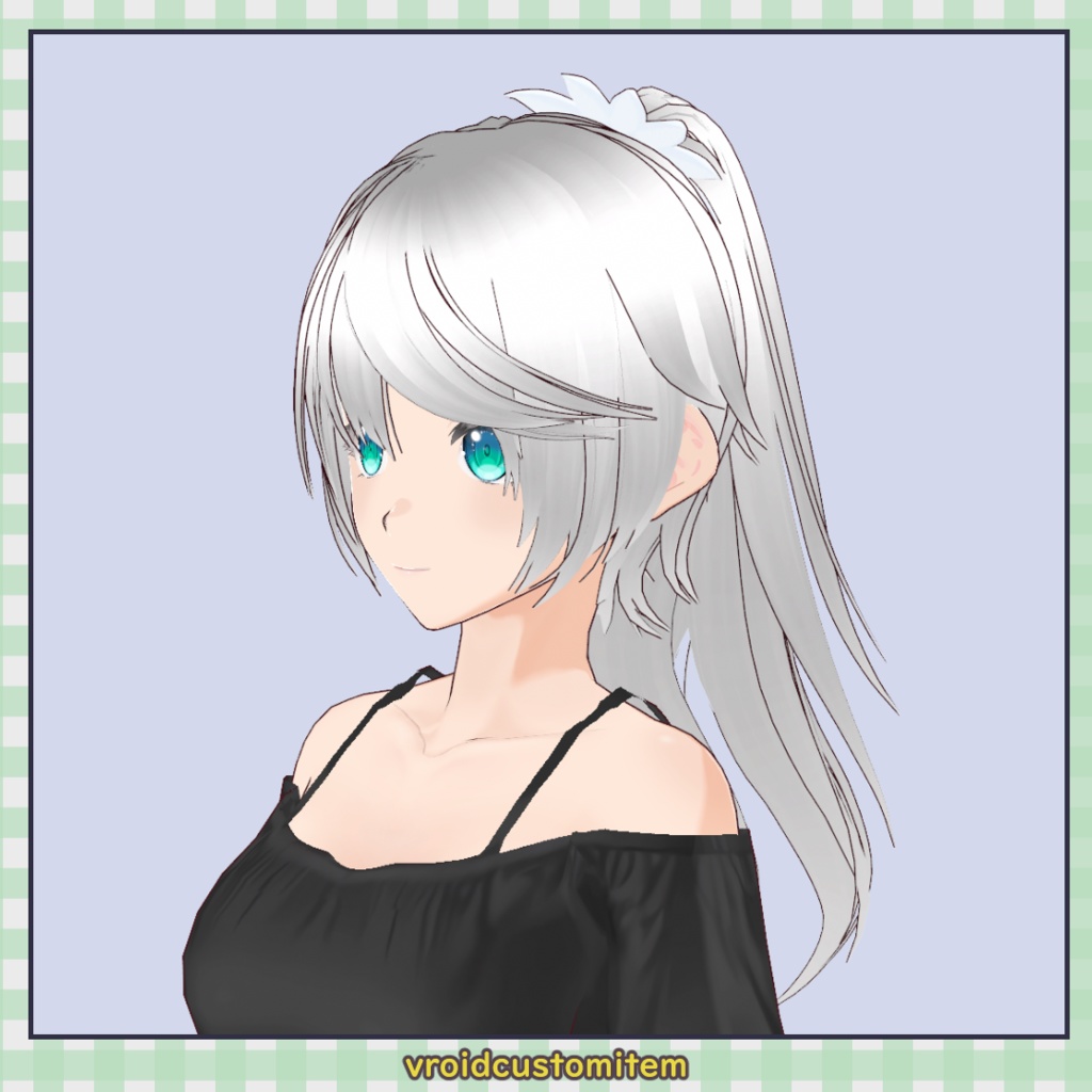 【髪型】ロングバング・ポニーテール / Long Bangs Ponytail【VRoid】