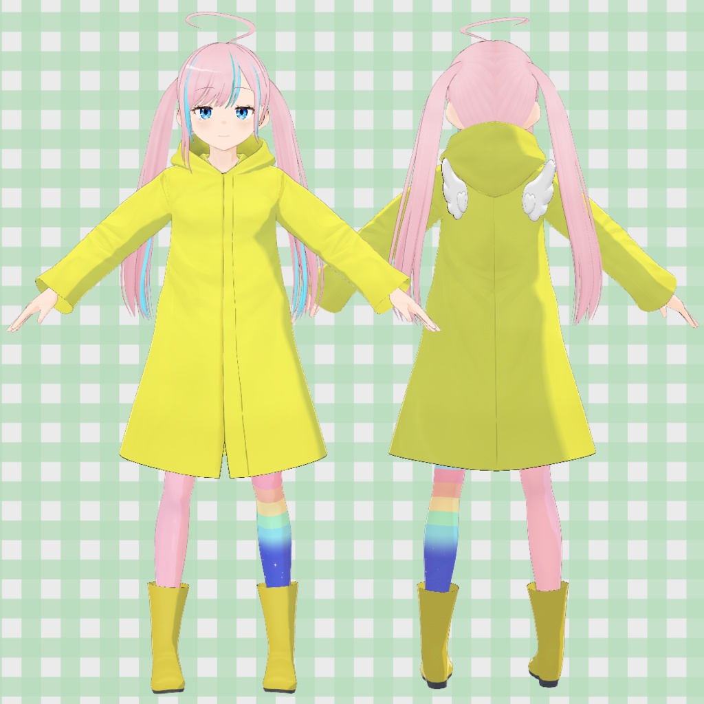カラフルレインコート / Colorful Raincoat【VRoid】