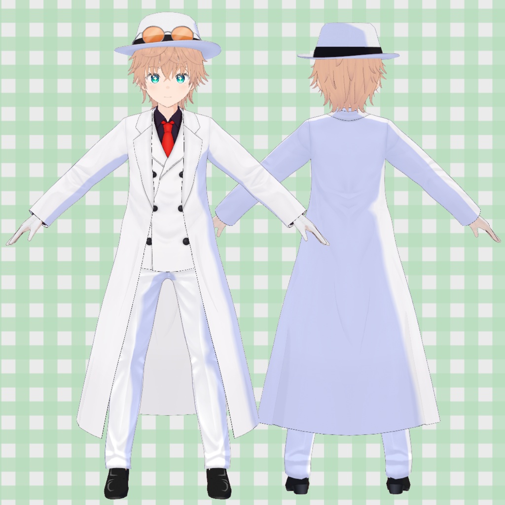 クラシカル・ホワイトコートスーツ / Classical White Coat Suit【VRoid】