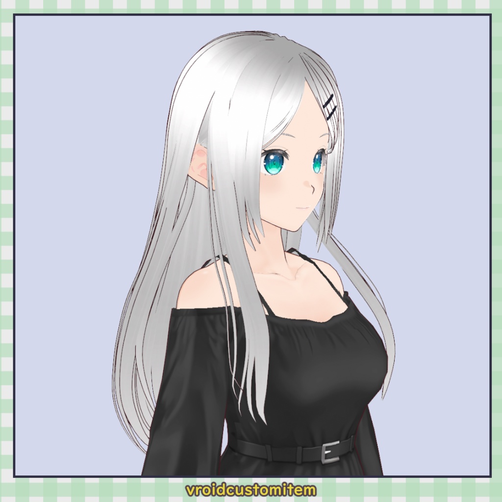 【髪型】フロントオープンロング / Front Open Long Hair【VRoid】