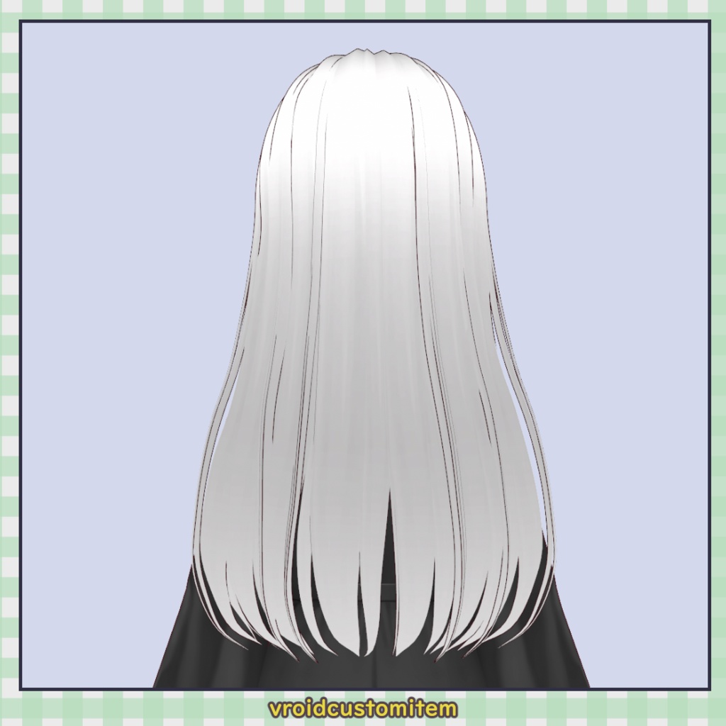 【髪型】フロントオープンロング / Front Open Long Hair【VRoid】
