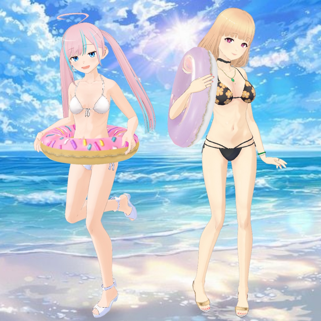 浮き輪 20種 / Swim Ring (20 Variations)【VRoid】
