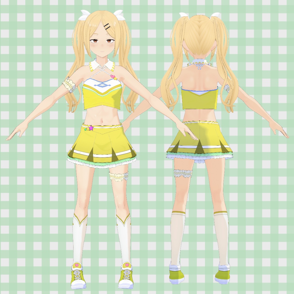 チア衣装 (3色セット) / Cheerleader Outfit (3 Color Set)【VRoid】