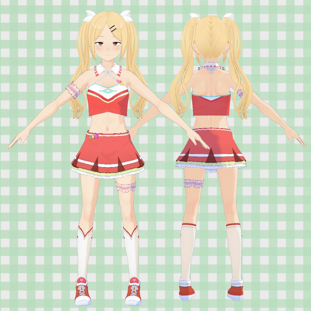 チア衣装 (3色セット) / Cheerleader Outfit (3 Color Set)【VRoid】