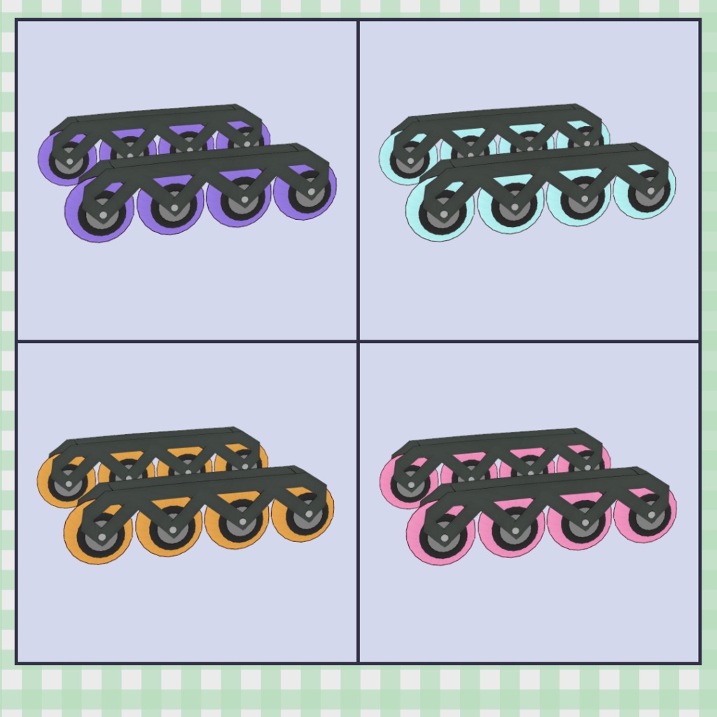 ローラースケート / Inline Skates【VRoid】