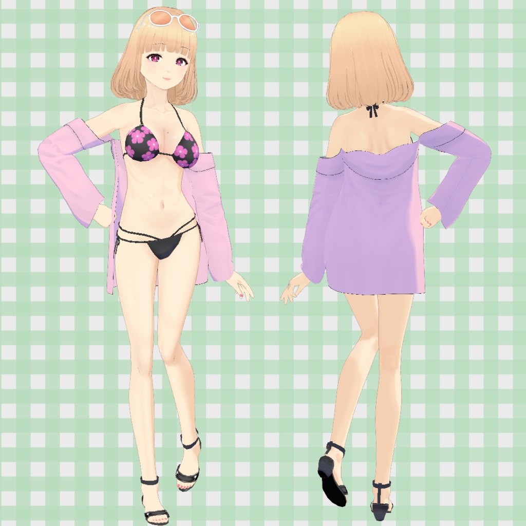 花柄水着 / Floral Swimsuit【VRoid】