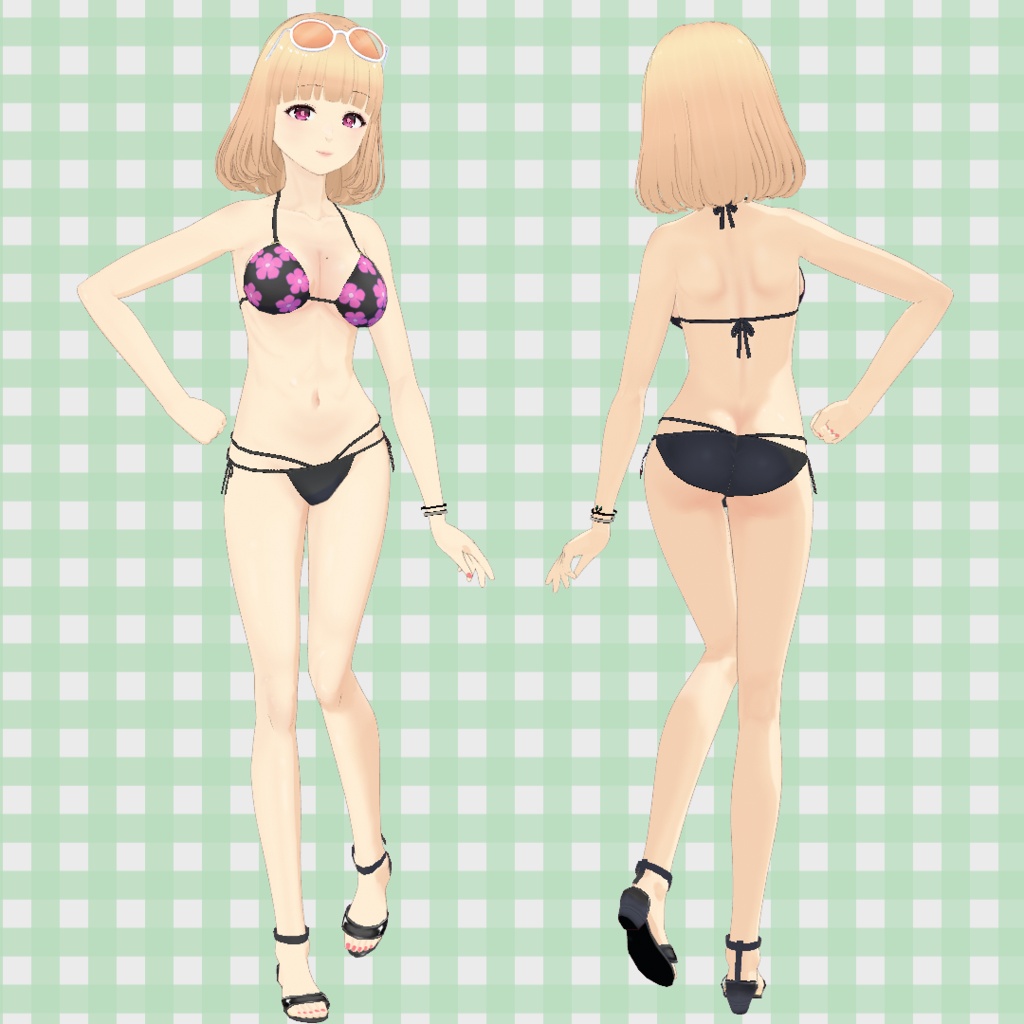 花柄水着 / Floral Swimsuit【VRoid】