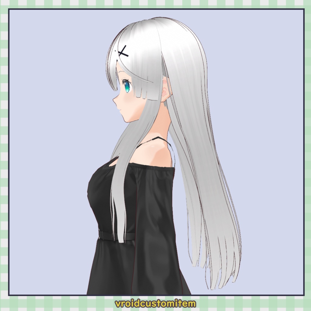 【髪型】ぱっつんロングヘア / Blunt Bangs Long Hair【VRoid】