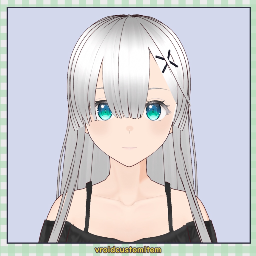【髪型】ぱっつんロングヘア / Blunt Bangs Long Hair【VRoid】