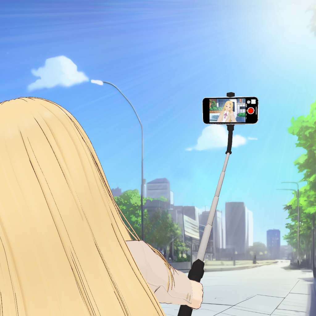 自撮り棒 / Selfie Stick【VRoid】