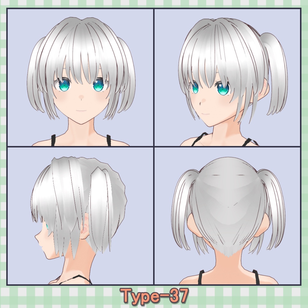 ðððð¡ðððšð ððŒððð ãã¢ããªã»ãã40çš® (äžäœåãã¢âåå¥ãã¢) / Hair Presets 40 Types (One-Piece Hair â Individual Hair)ãVRoidã