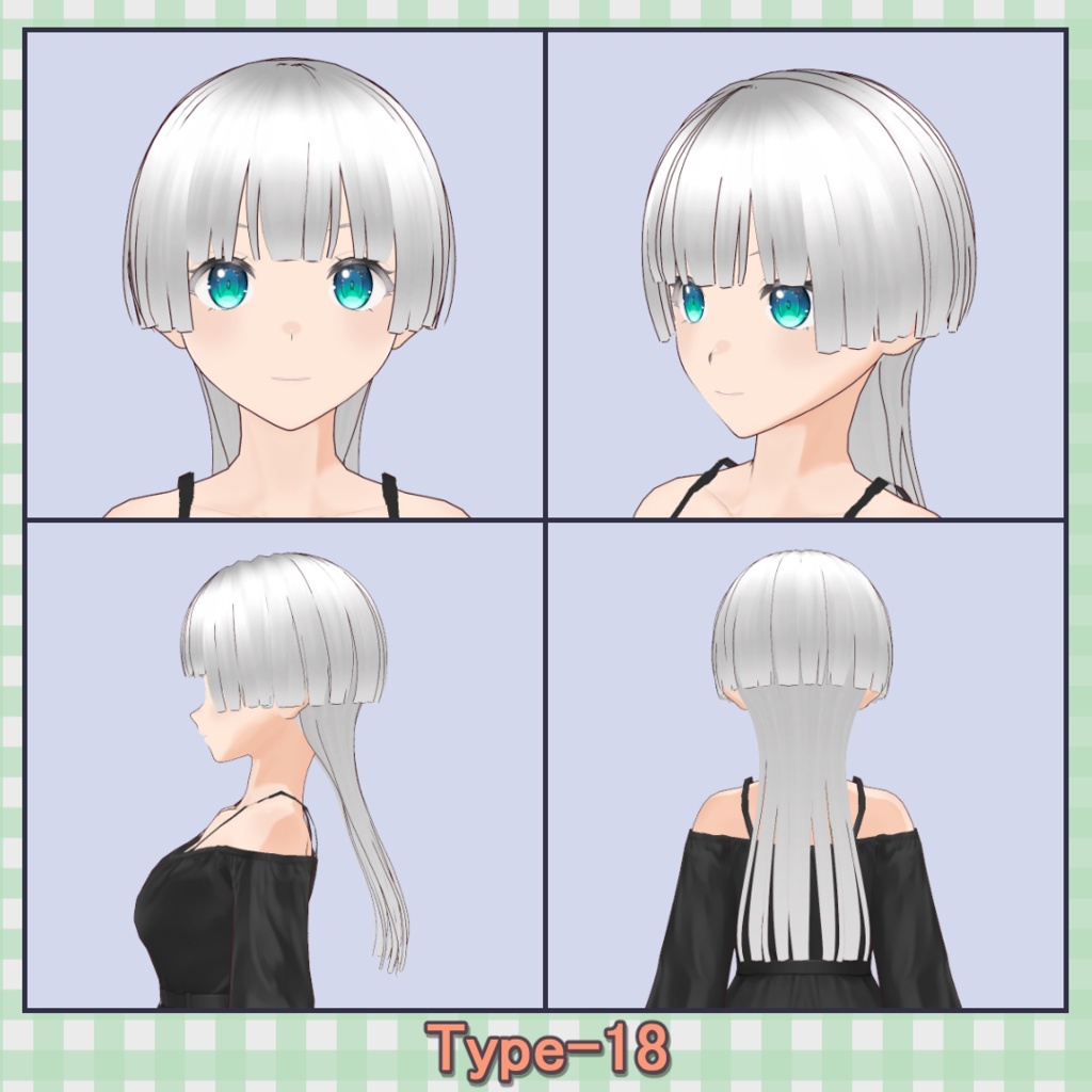 ðððð¡ðððšð ððŒððð ãã¢ããªã»ãã40çš® (äžäœåãã¢âåå¥ãã¢) / Hair Presets 40 Types (One-Piece Hair â Individual Hair)ãVRoidã