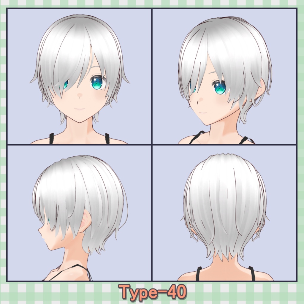 ðððð¡ðððšð ððŒððð ãã¢ããªã»ãã40çš® (äžäœåãã¢âåå¥ãã¢) / Hair Presets 40 Types (One-Piece Hair â Individual Hair)ãVRoidã