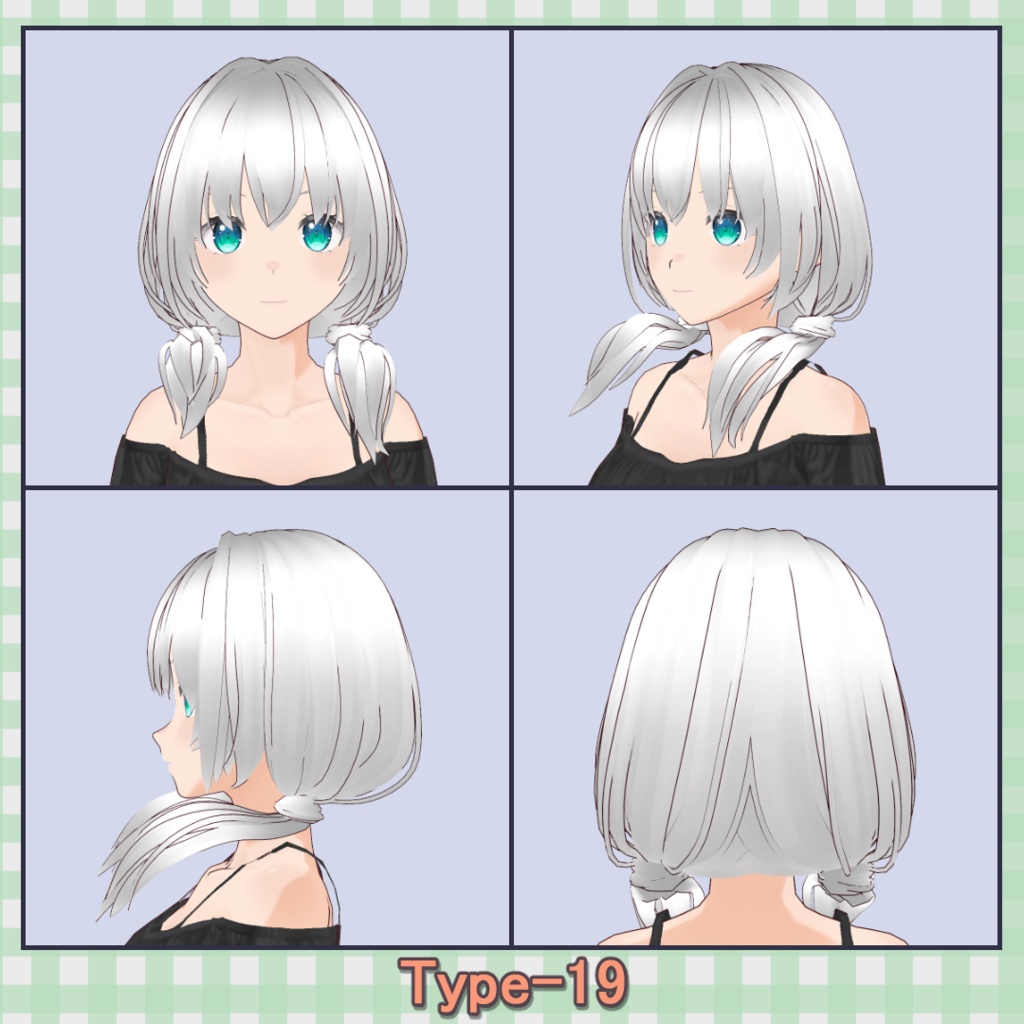 ðððð¡ðððšð ððŒððð ãã¢ããªã»ãã40çš® (äžäœåãã¢âåå¥ãã¢) / Hair Presets 40 Types (One-Piece Hair â Individual Hair)ãVRoidã