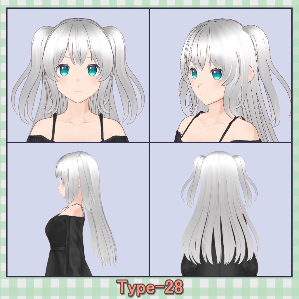 ðððð¡ðððšð ððŒððð ãã¢ããªã»ãã40çš® (äžäœåãã¢âåå¥ãã¢) / Hair Presets 40 Types (One-Piece Hair â Individual Hair)ãVRoidã