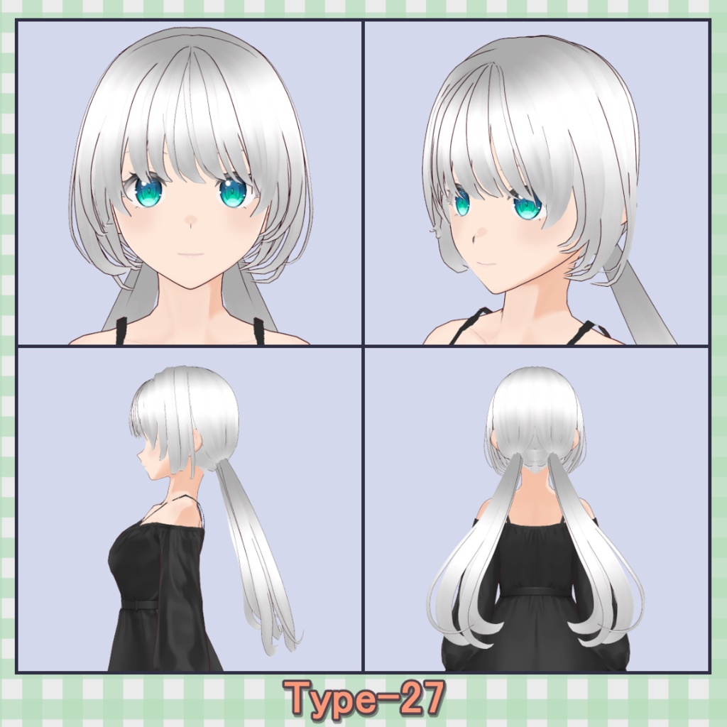 ðððð¡ðððšð ððŒððð ãã¢ããªã»ãã40çš® (äžäœåãã¢âåå¥ãã¢) / Hair Presets 40 Types (One-Piece Hair â Individual Hair)ãVRoidã