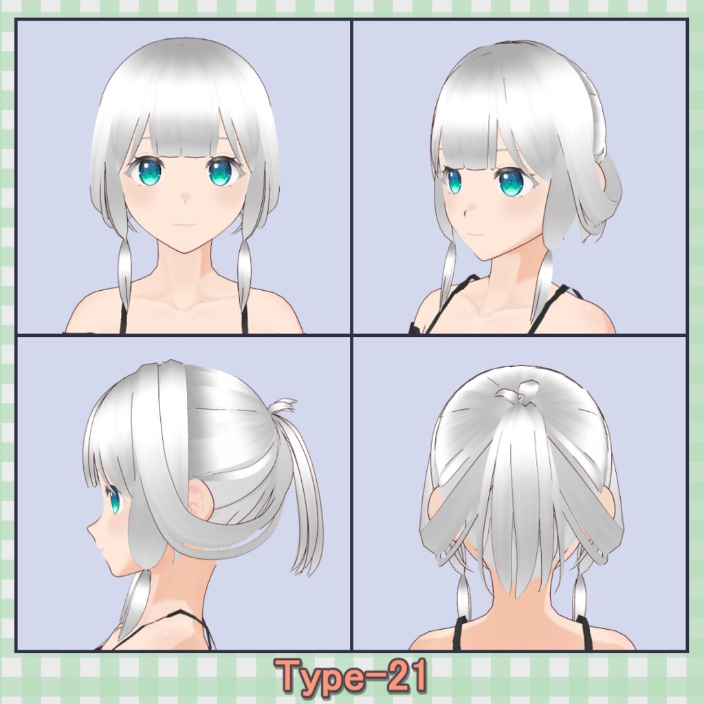 ðððð¡ðððšð ððŒððð ãã¢ããªã»ãã40çš® (äžäœåãã¢âåå¥ãã¢) / Hair Presets 40 Types (One-Piece Hair â Individual Hair)ãVRoidã