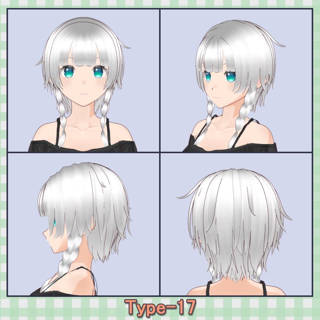 ðððð¡ðððšð ððŒððð ãã¢ããªã»ãã40çš® (äžäœåãã¢âåå¥ãã¢) / Hair Presets 40 Types (One-Piece Hair â Individual Hair)ãVRoidã