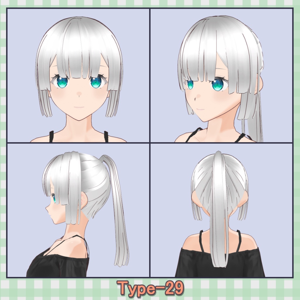 ðððð¡ðððšð ððŒððð ãã¢ããªã»ãã40çš® (äžäœåãã¢âåå¥ãã¢) / Hair Presets 40 Types (One-Piece Hair â Individual Hair)ãVRoidã