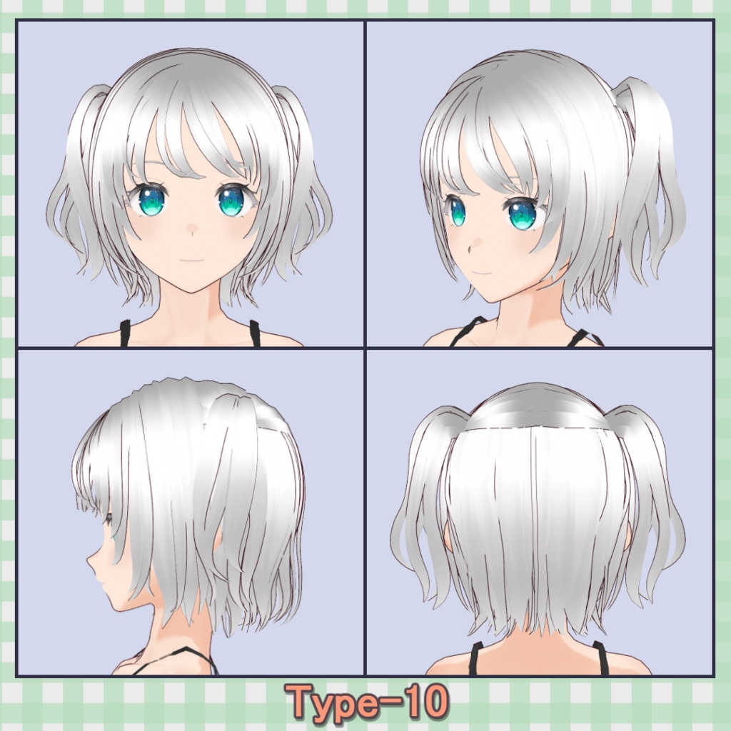 ðððð¡ðððšð ððŒððð ãã¢ããªã»ãã40çš® (äžäœåãã¢âåå¥ãã¢) / Hair Presets 40 Types (One-Piece Hair â Individual Hair)ãVRoidã