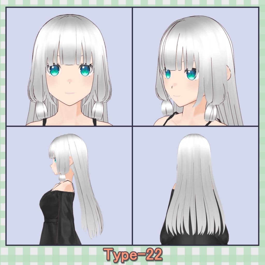 ðððð¡ðððšð ððŒððð ãã¢ããªã»ãã40çš® (äžäœåãã¢âåå¥ãã¢) / Hair Presets 40 Types (One-Piece Hair â Individual Hair)ãVRoidã