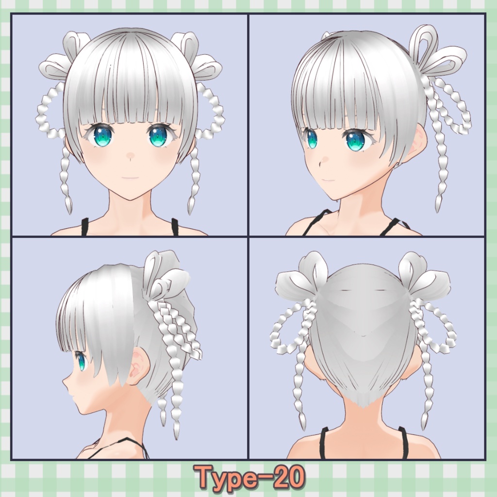 ðððð¡ðððšð ððŒððð ãã¢ããªã»ãã40çš® (äžäœåãã¢âåå¥ãã¢) / Hair Presets 40 Types (One-Piece Hair â Individual Hair)ãVRoidã