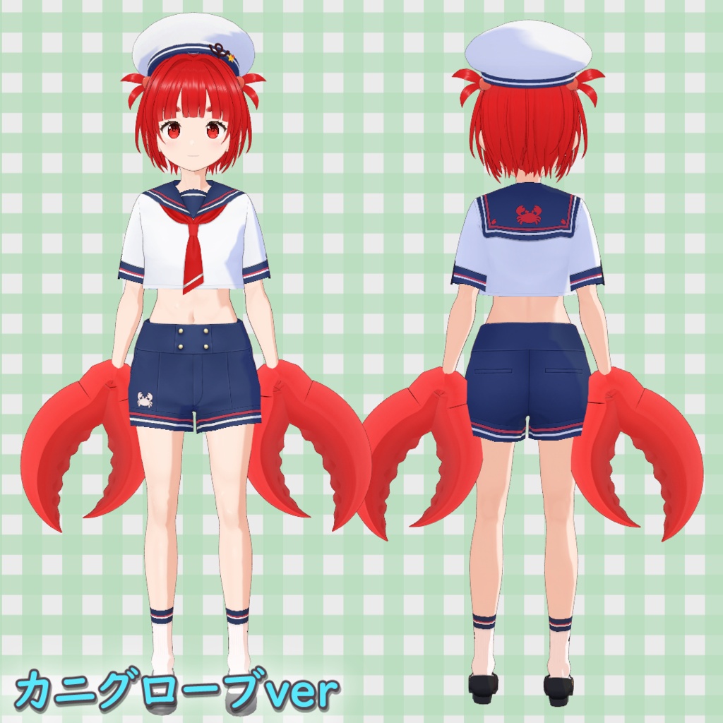 【オリジナル3Dモデル】かにか(衣装単品もあり)