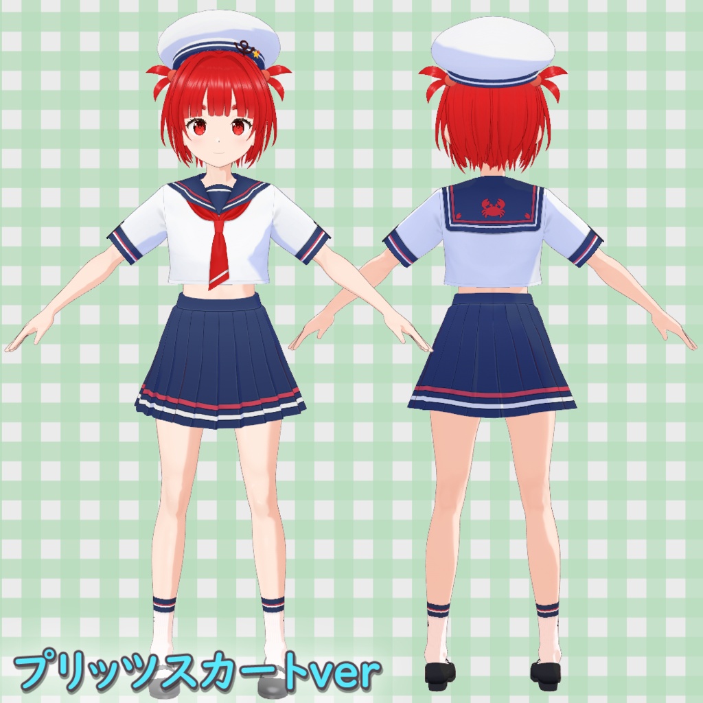 【オリジナル3Dモデル】かにか(衣装単品もあり)
