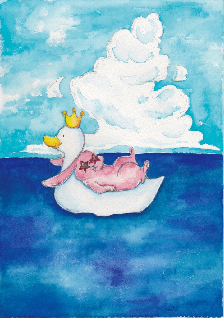 バカンスうさぎ iPhoneケース