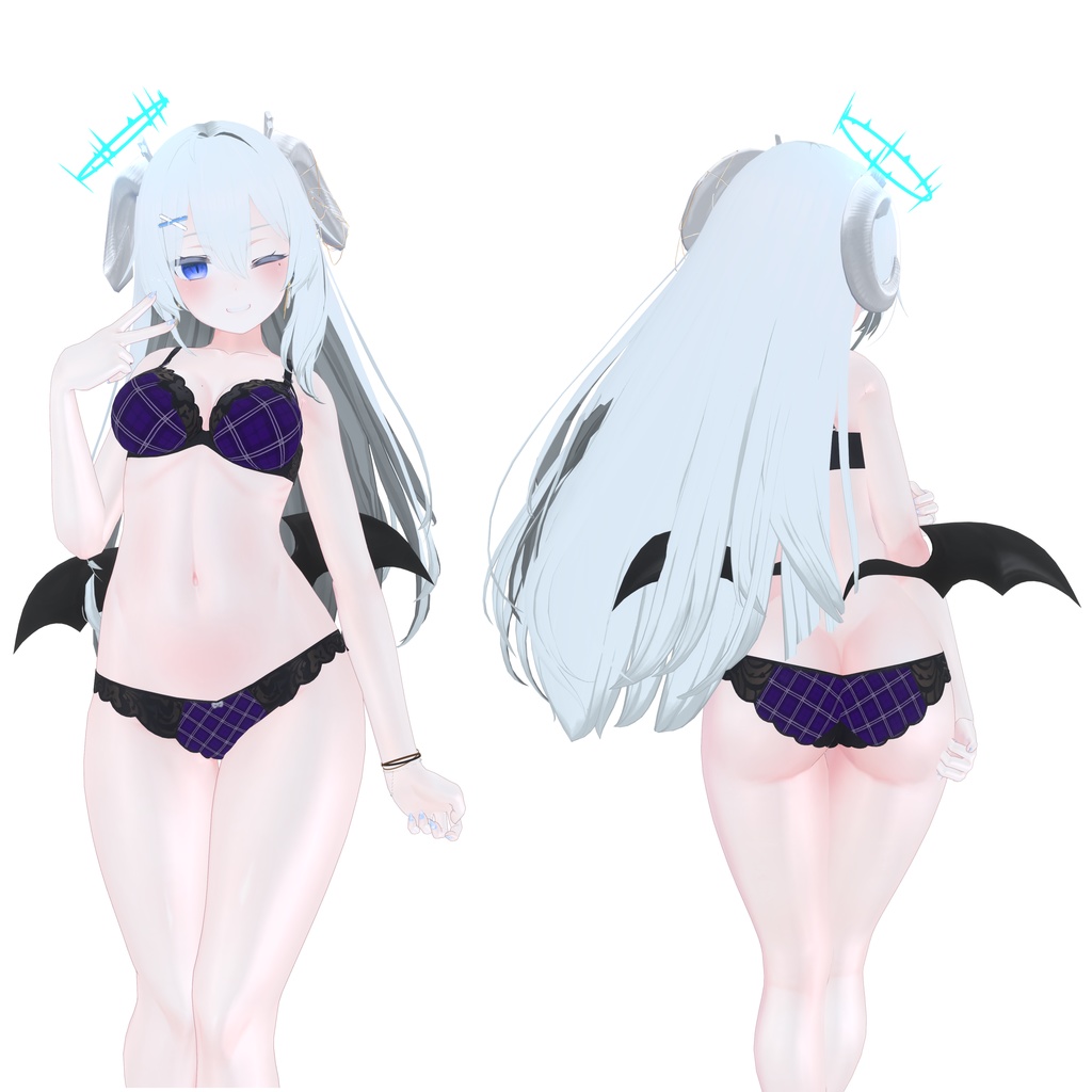 桔梗ちゃん用『チェック柄下着テクスチャー素材』