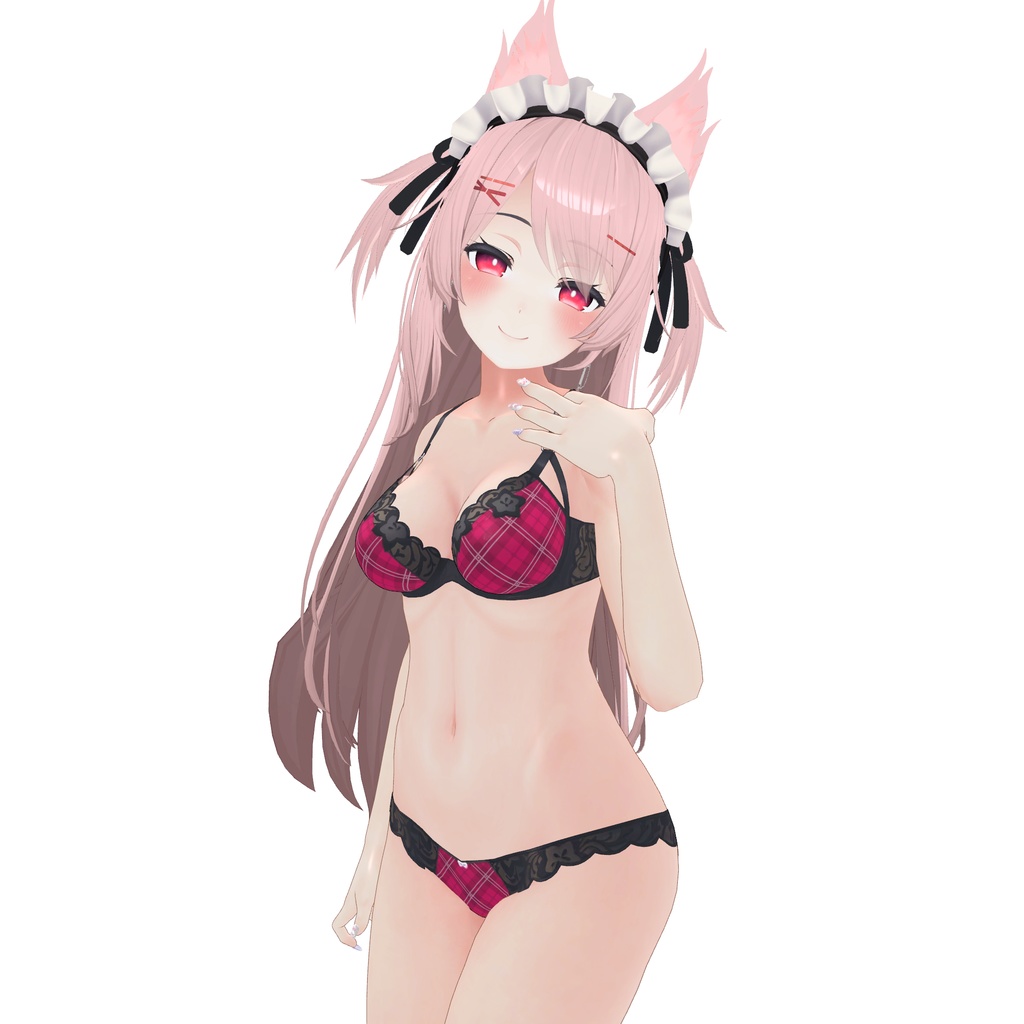 桔梗ちゃん用『チェック柄下着テクスチャー素材』