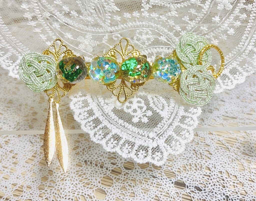 ねこねこバレッタ‪✿‬華〖炭治郎イメージ〗